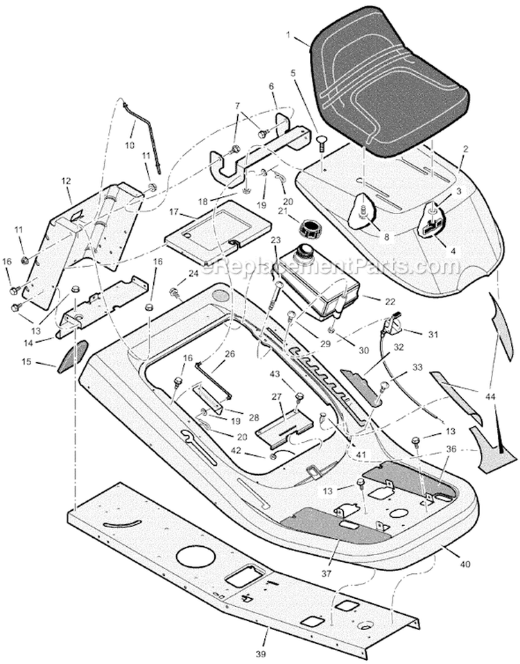 Page A Diagram and Parts List for 309029X92B  Murray Lawn Tractor