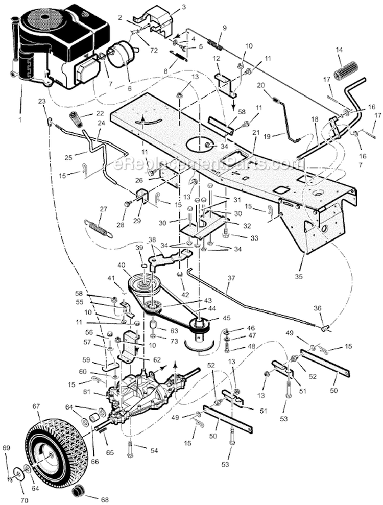 Page C Diagram and Parts List for 309029X92B  Murray Lawn Tractor