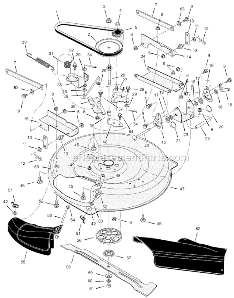 Page D Diagram and Parts List for 309029X92B  Murray Lawn Tractor