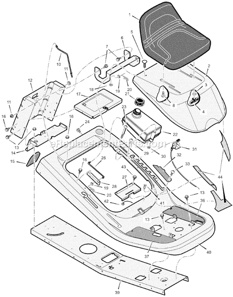 Page A Diagram and Parts List for 309029X92NA  Murray Lawn Tractor
