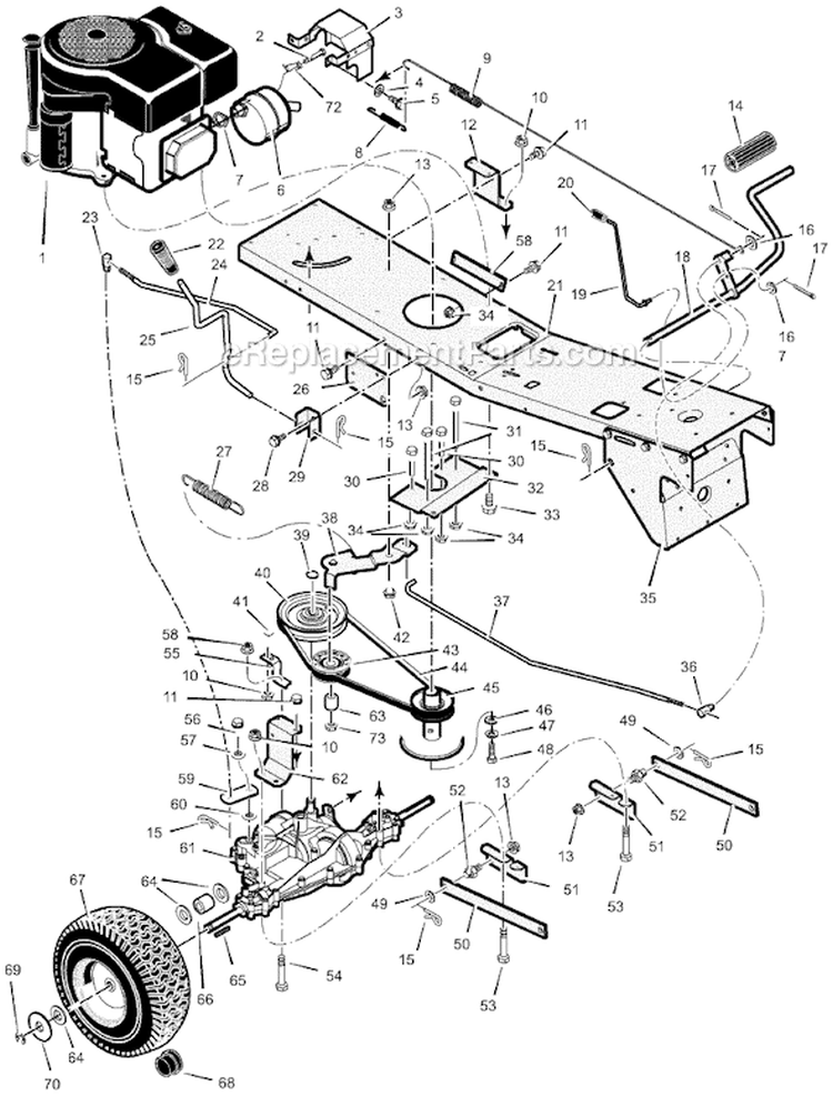 Page C Diagram and Parts List for 309029X92NA  Murray Lawn Tractor