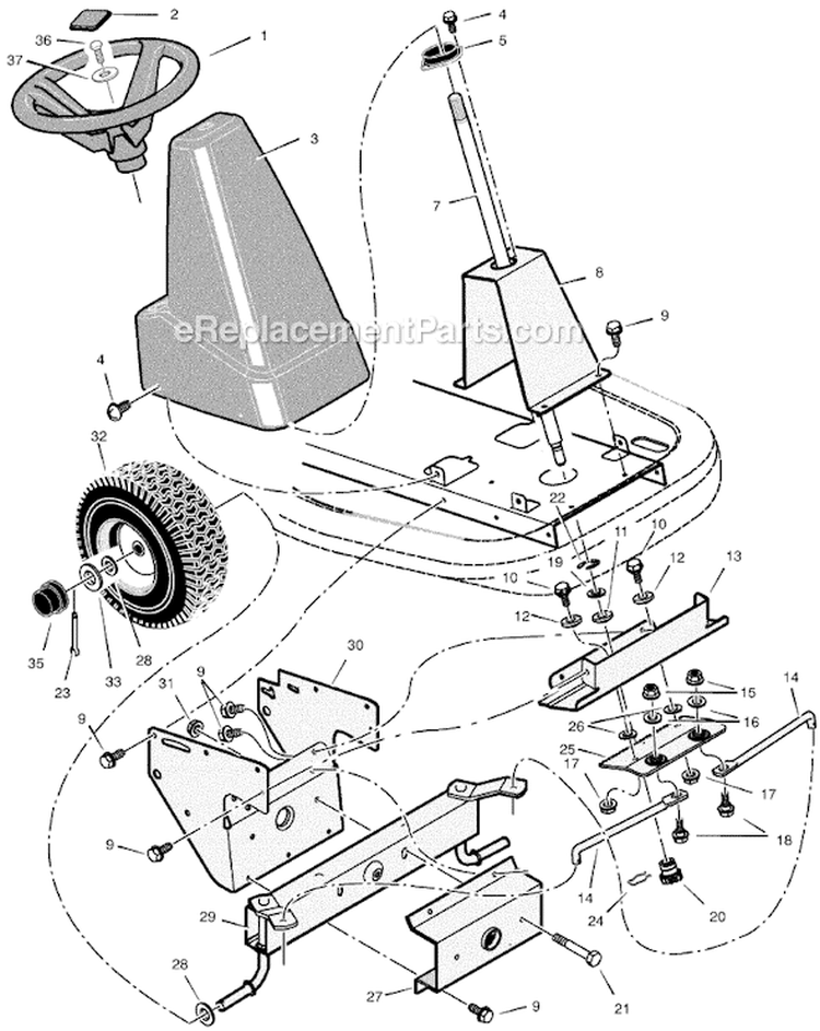 Page F Diagram and Parts List for 309311X92A  Murray Lawn Tractor