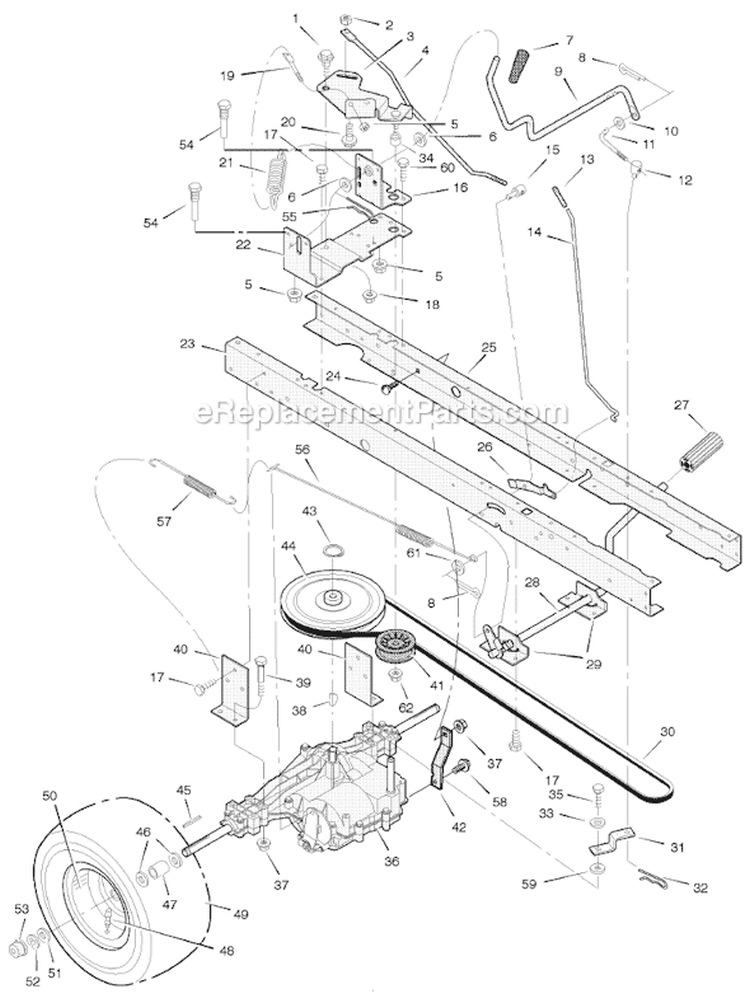 Page E Diagram and Parts List for 312001X50C  Murray Lawn Tractor