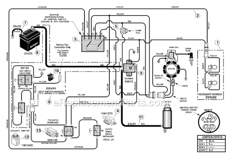 Page B Diagram and Parts List for 312002X98B  Murray Lawn Tractor