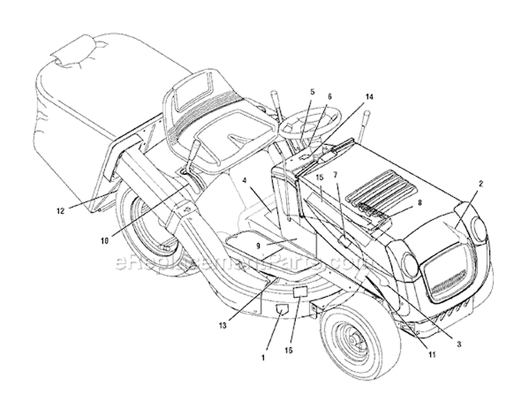 Page B Diagram and Parts List for 312006X50C  Murray Lawn Tractor