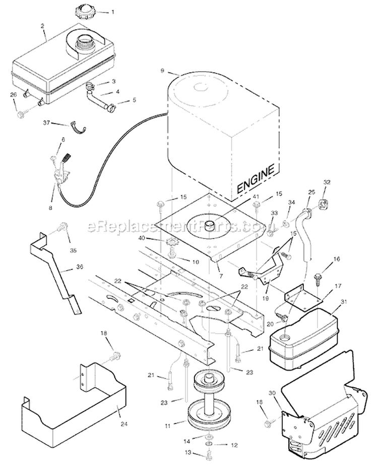Page D Diagram and Parts List for 312006X50C  Murray Lawn Tractor