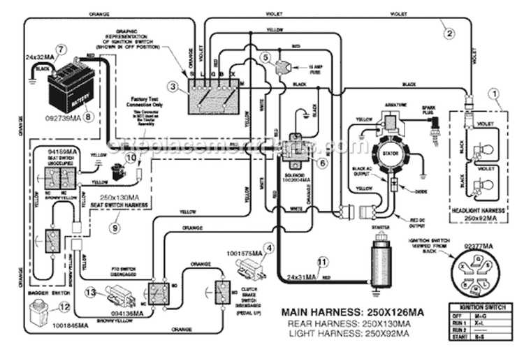 Page C Diagram and Parts List for 312006X78B  Murray Lawn Tractor