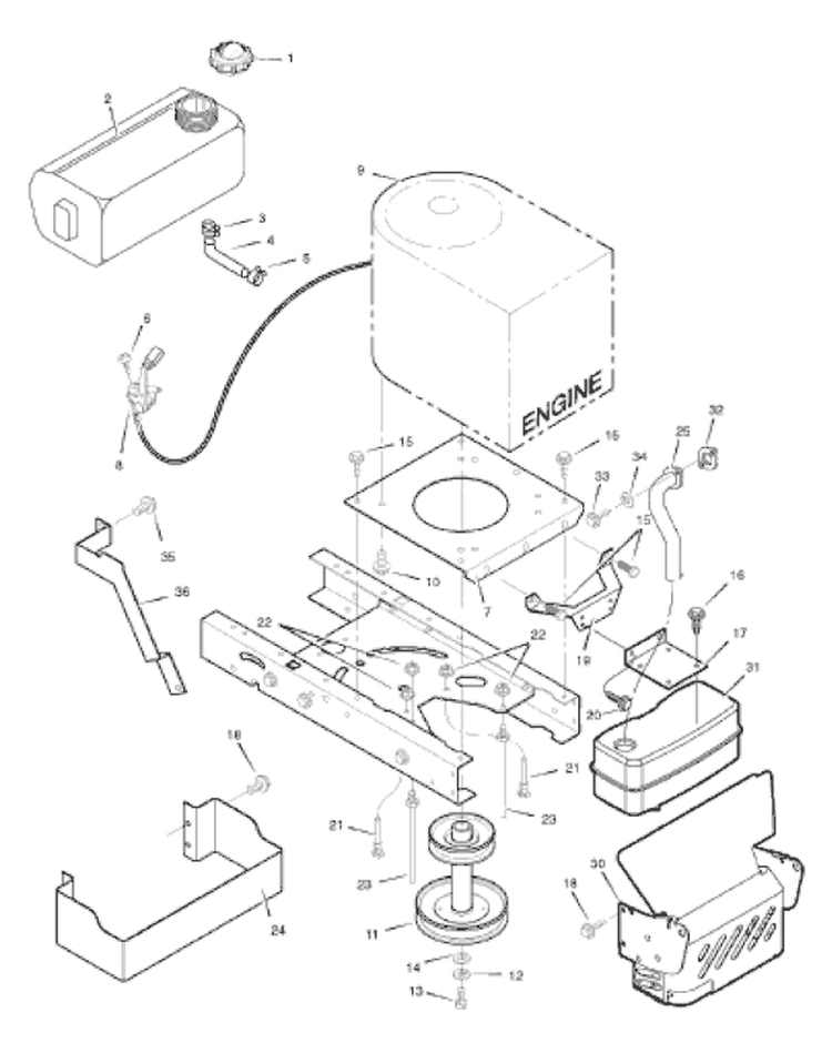 Page D Diagram and Parts List for 312006X78B  Murray Lawn Tractor