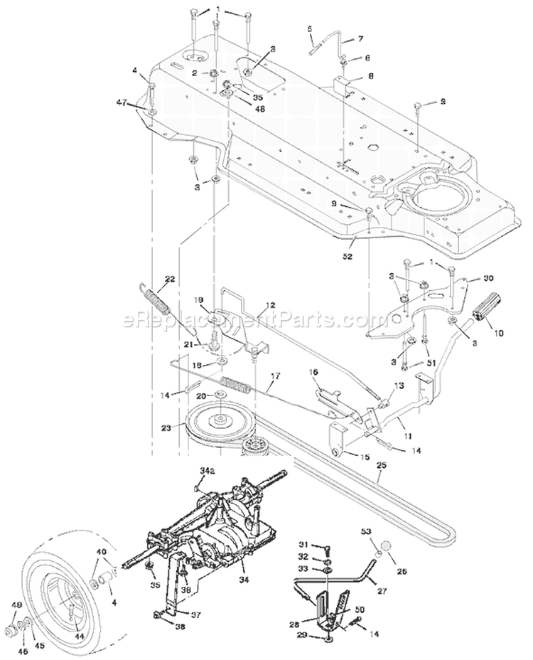 Page D Diagram and Parts List for 31720X51 A 1997 Murray Lawn Tractor