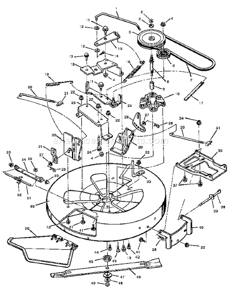Page E Diagram and Parts List for 31720X51 A 1997 Murray Lawn Tractor