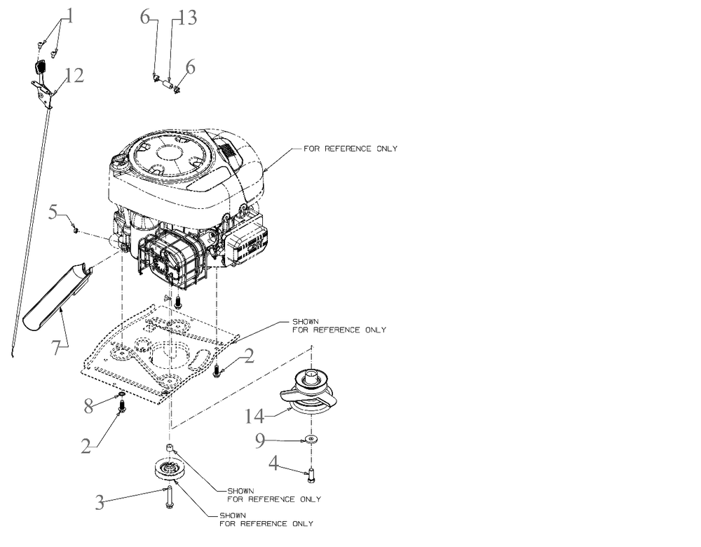 Engine Accessories Diagram and Parts List for 13CC26JD058 2019 Murray Lawn Tractor