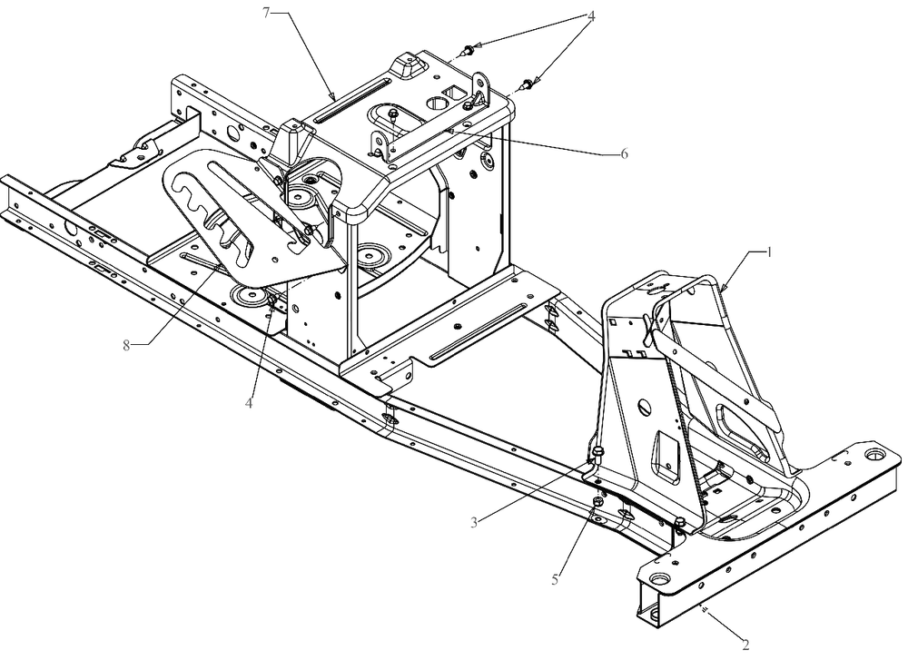 Frame Diagram and Parts List for 13CC26JD058 2019 Murray Lawn Tractor