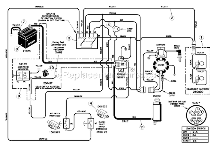 Page B Diagram and Parts List for 385000X68B  Murray Lawn Tractor