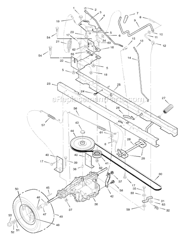 Page D Diagram and Parts List for 385000X68B  Murray Lawn Tractor