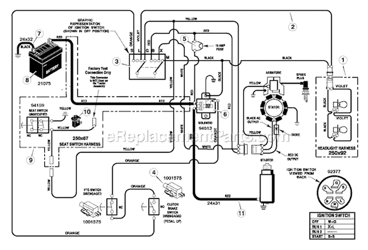 Page B Diagram and Parts List for 385001X51A  Murray Lawn Tractor