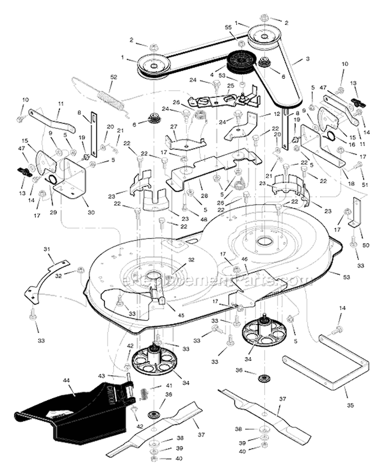 Page E Diagram and Parts List for 385001X51A  Murray Lawn Tractor