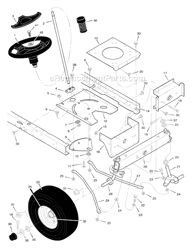 Page G Diagram and Parts List for 385001X51A  Murray Lawn Tractor