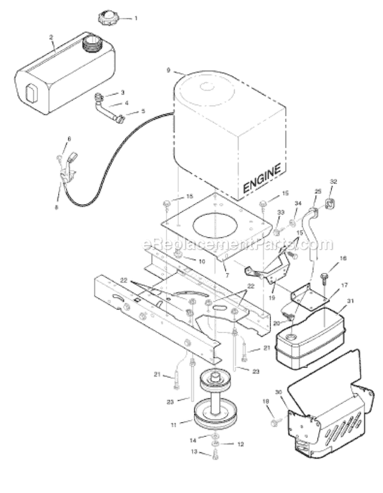 Page D Diagram and Parts List for 385002X190A 552544 Murray Lawn Tractor