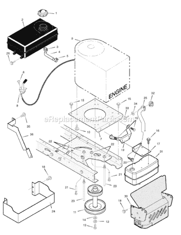 Page C Diagram and Parts List for 385002X50B-SW  Murray Lawn Tractor