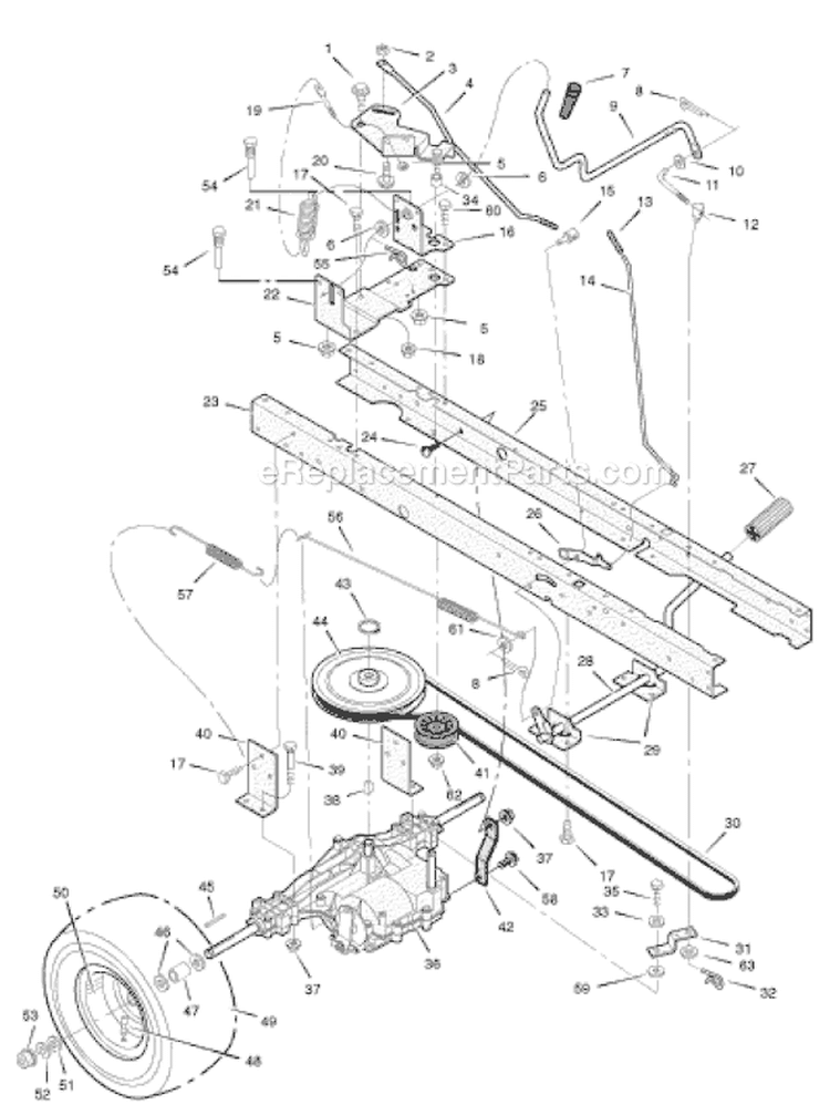 Page D Diagram and Parts List for 385002X50B-SW  Murray Lawn Tractor