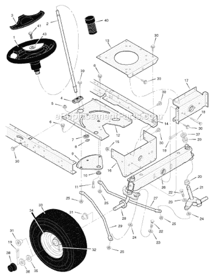 Page G Diagram and Parts List for 385002X50B-SW  Murray Lawn Tractor
