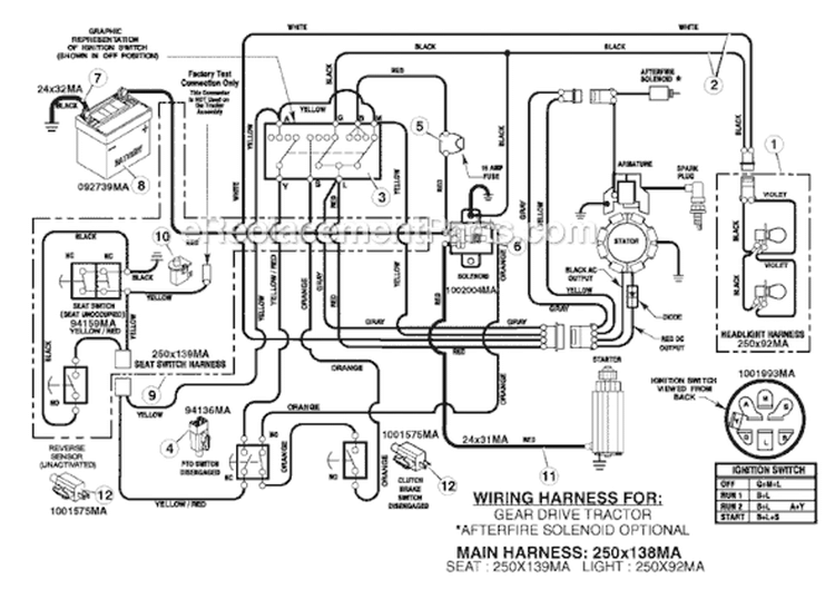 Page C Diagram and Parts List for 385002X78C  Murray Lawn Tractor