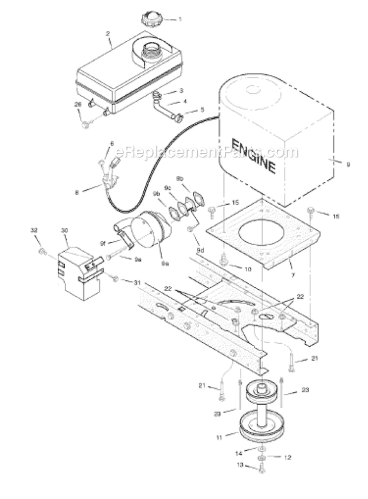 Page D Diagram and Parts List for 385002X78C  Murray Lawn Tractor