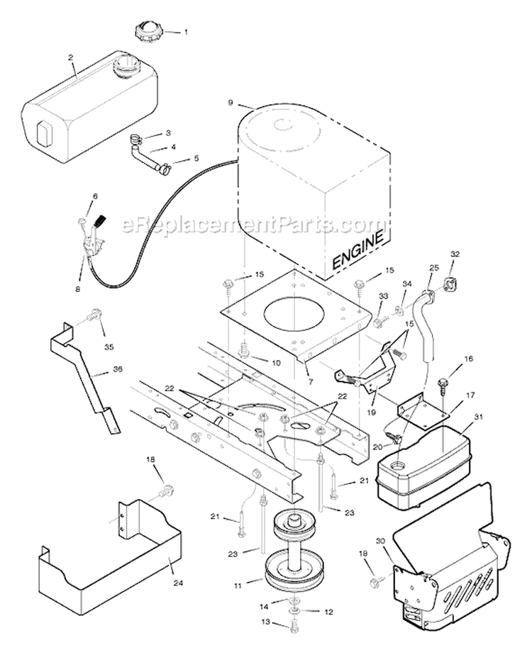 Page C Diagram and Parts List for 385002X98A  Murray Lawn Tractor