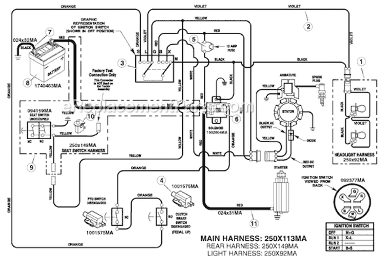 Page C Diagram and Parts List for 385003X108  Murray Lawn Tractor