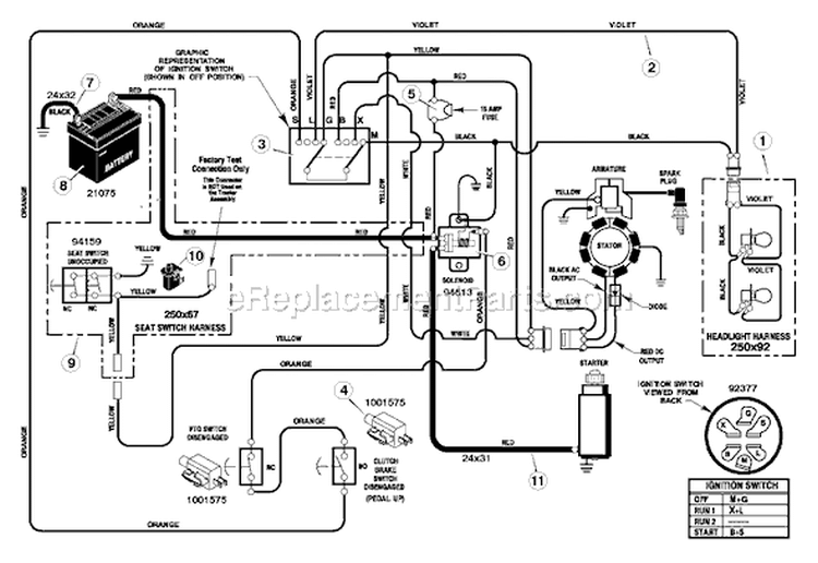 Page B Diagram and Parts List for 385003X52A  Murray Lawn Tractor