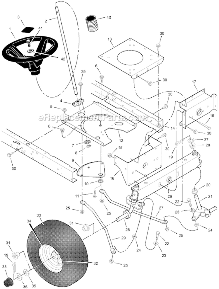 Page G Diagram and Parts List for 385008X52B  Murray Lawn Tractor