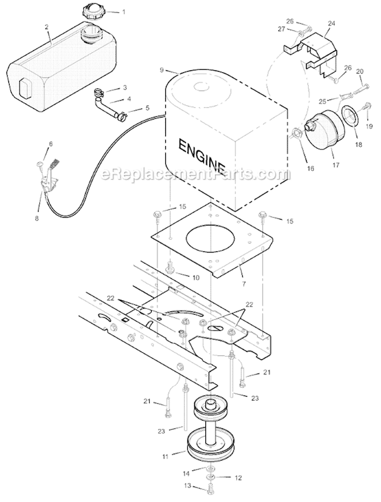 Page C Diagram and Parts List for 385011X50B  Murray Lawn Tractor