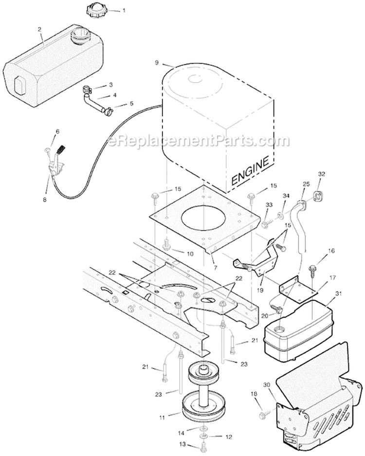 Page C Diagram and Parts List for 385011X50C  Murray Lawn Tractor