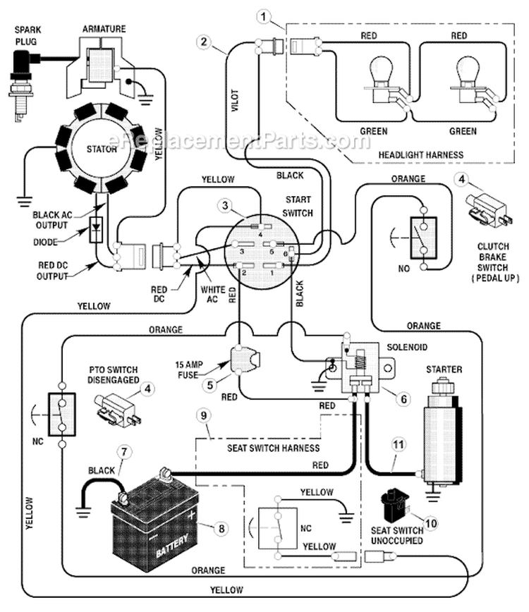 Page B Diagram and Parts List for 385013X51A  Murray Lawn Tractor