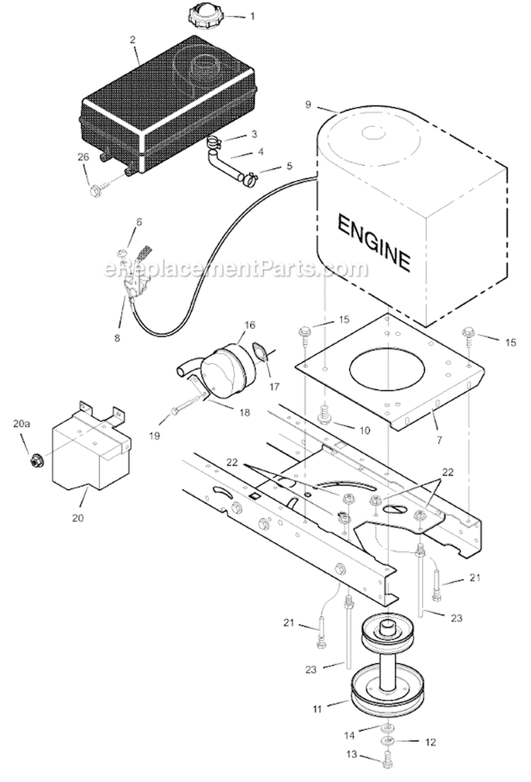 Page C Diagram and Parts List for 385013X51A  Murray Lawn Tractor
