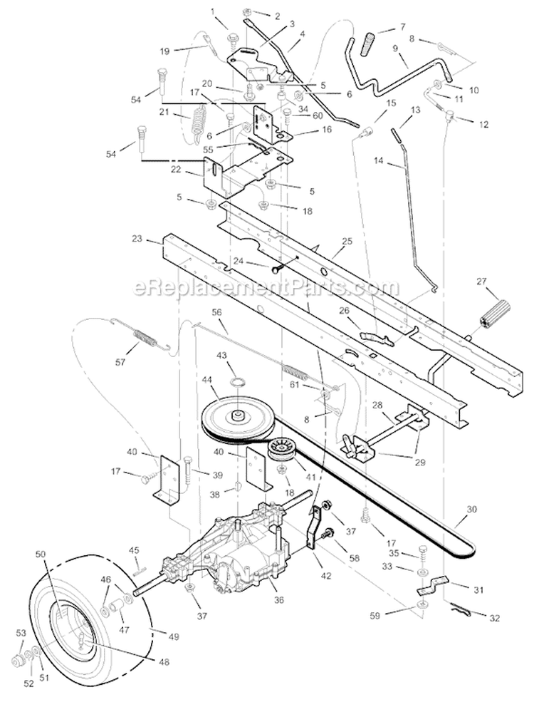 Page D Diagram and Parts List for 385013X51A  Murray Lawn Tractor