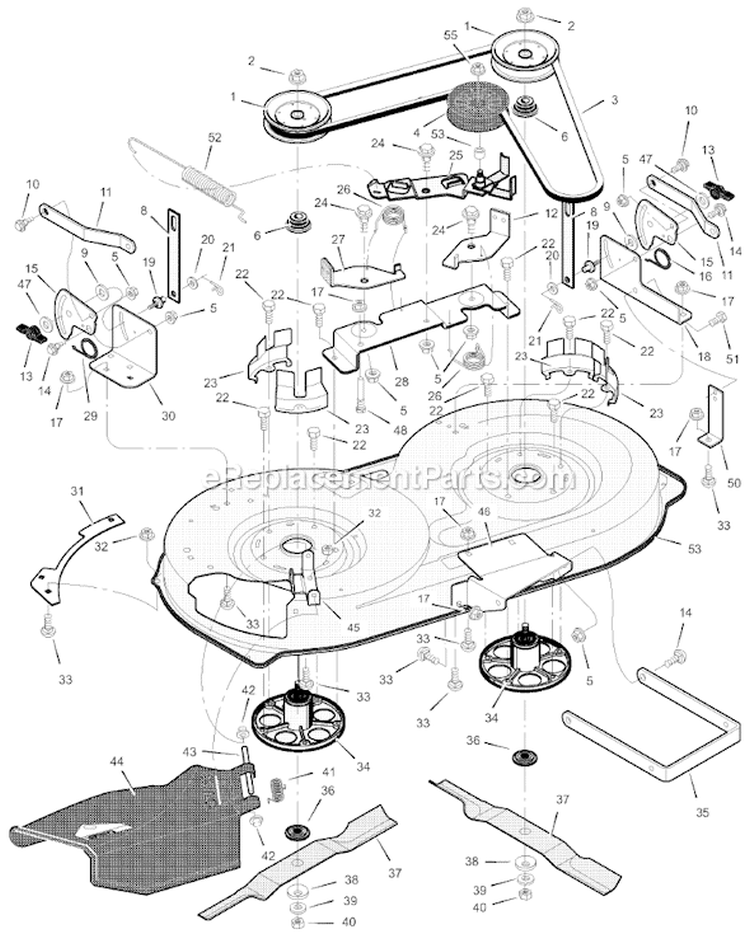 Page E Diagram and Parts List for 385013X51A  Murray Lawn Tractor
