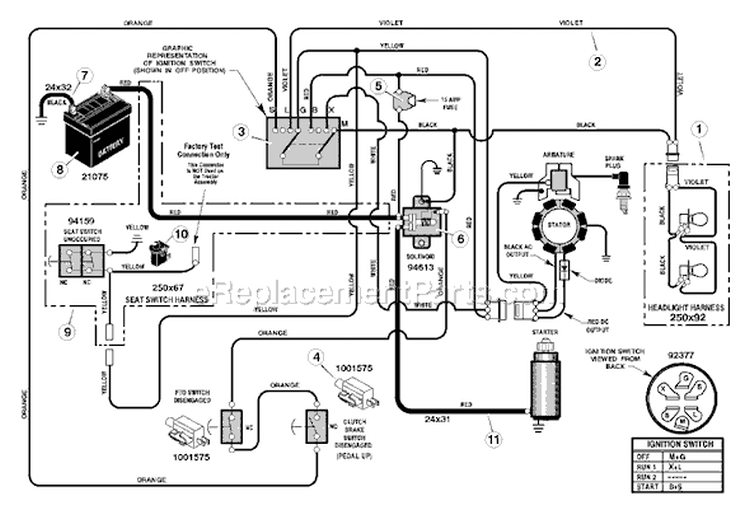 Page B Diagram and Parts List for 385014X98B  Murray Lawn Tractor