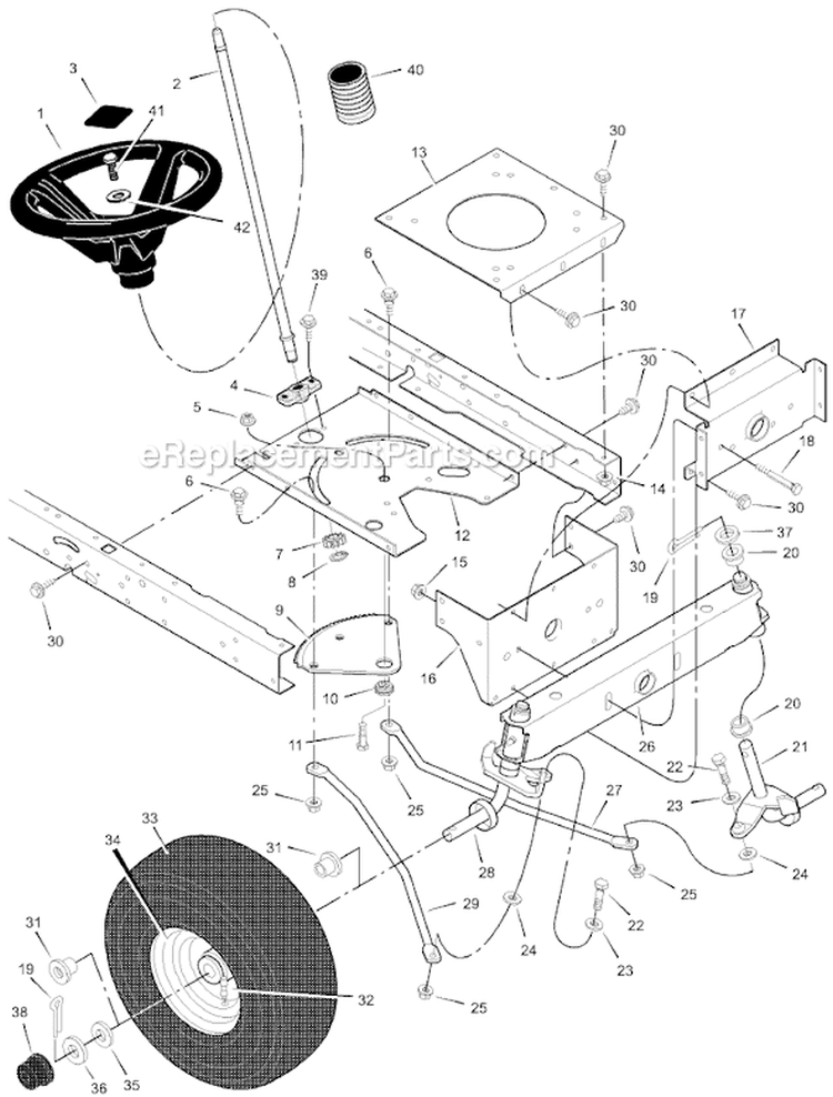 Page G Diagram and Parts List for 385015X50A  Murray Lawn Tractor