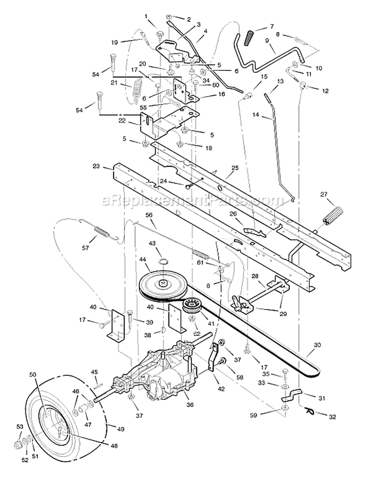 Page D Diagram and Parts List for 385015X50B  Murray Lawn Tractor