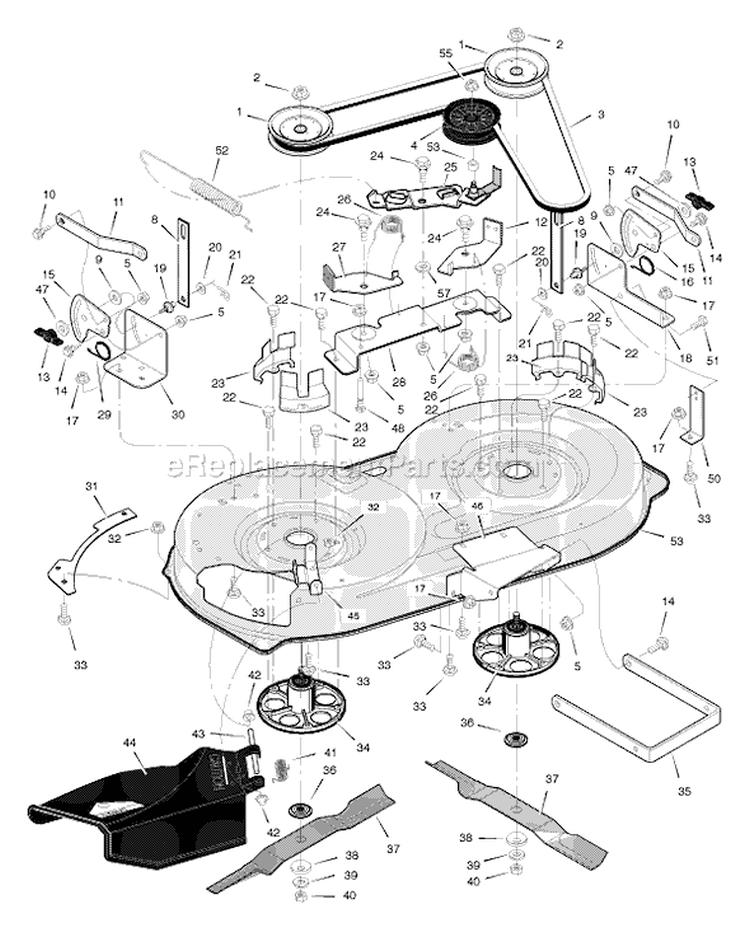 Page E Diagram and Parts List for 385021X53A  Murray Lawn Tractor