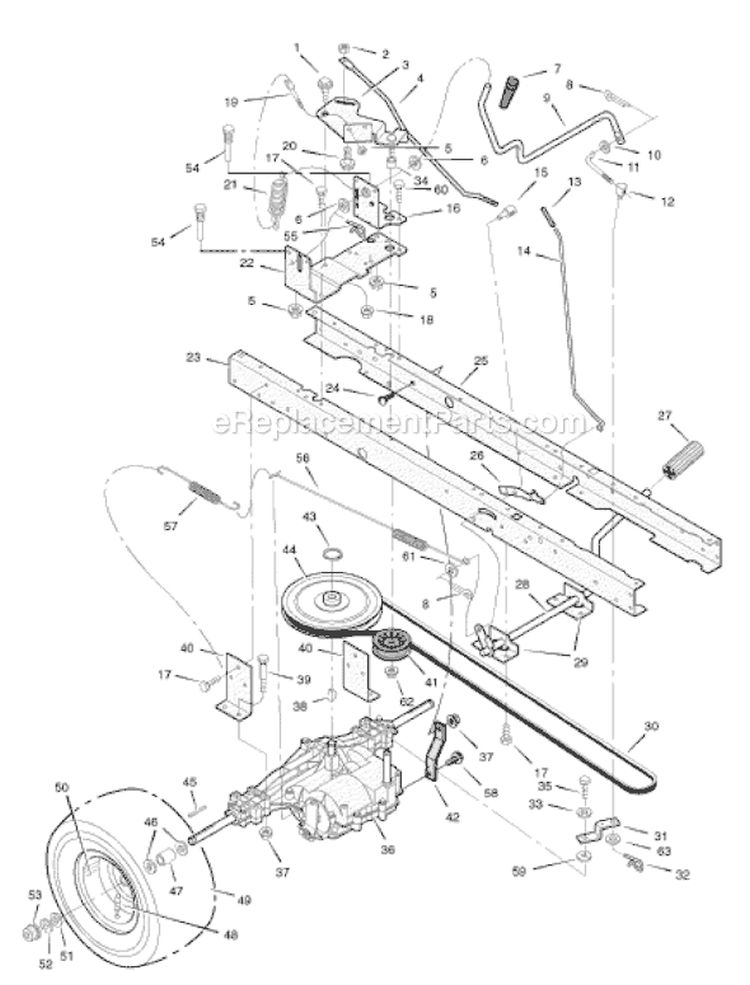 Page D Diagram and Parts List for 385044X51A-SW  Murray Lawn Tractor