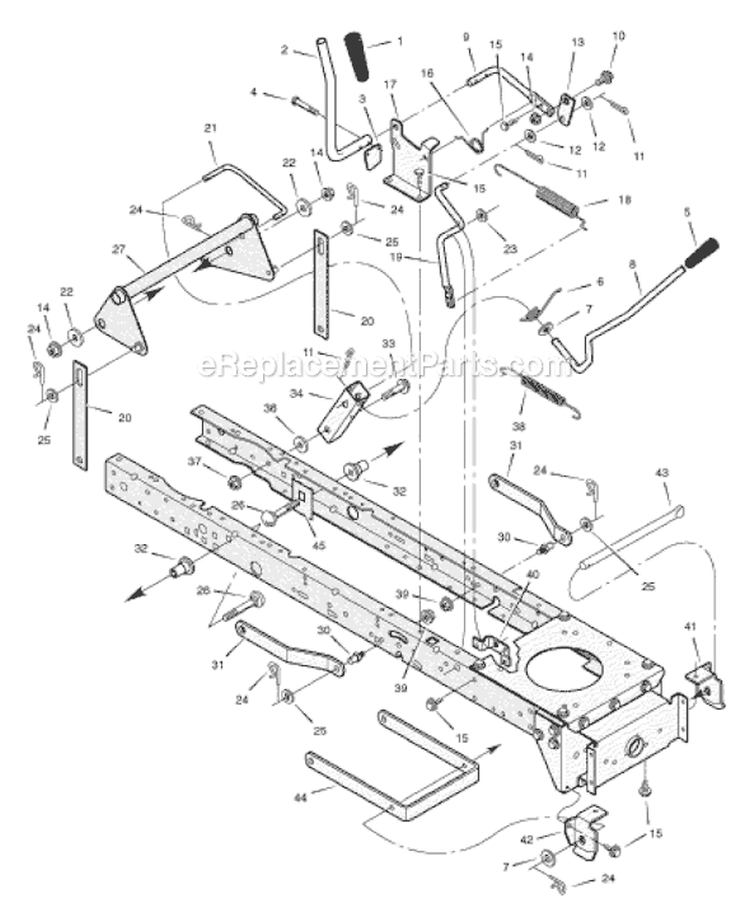 Page F Diagram and Parts List for 385044X51A-SW  Murray Lawn Tractor