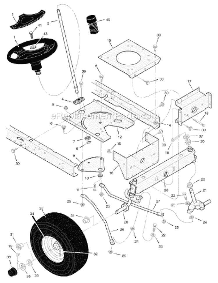 Page G Diagram and Parts List for 385044X51A-SW  Murray Lawn Tractor