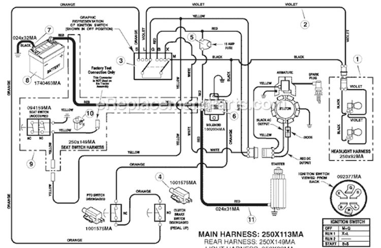 Page C Diagram and Parts List for 385047X51A  Murray Lawn Tractor
