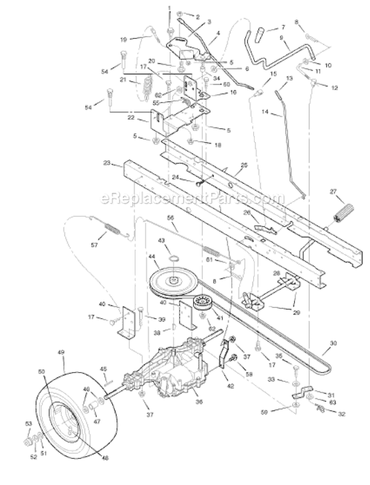 Page E Diagram and Parts List for 385047X51A  Murray Lawn Tractor