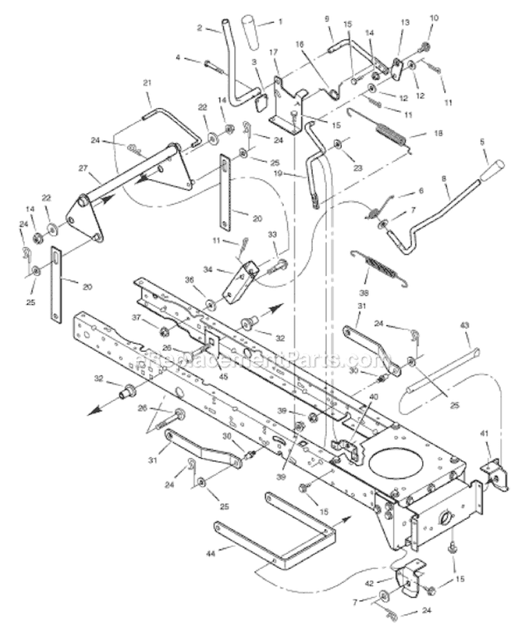 Page G Diagram and Parts List for 385047X51A  Murray Lawn Tractor