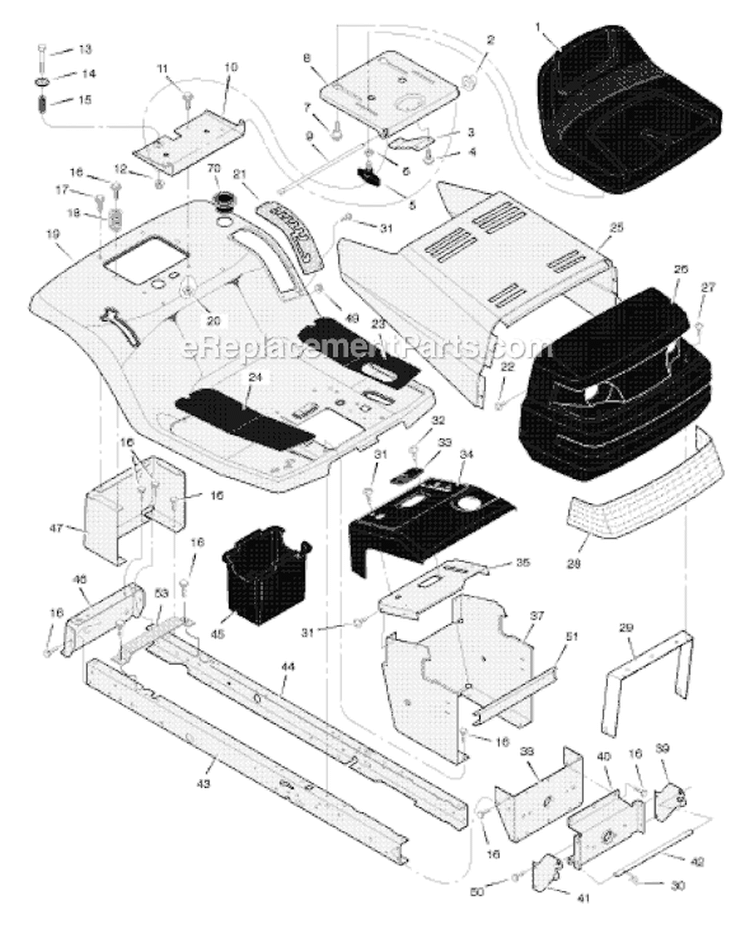 Page A Diagram and Parts List for 38516X53D  Murray Lawn Tractor