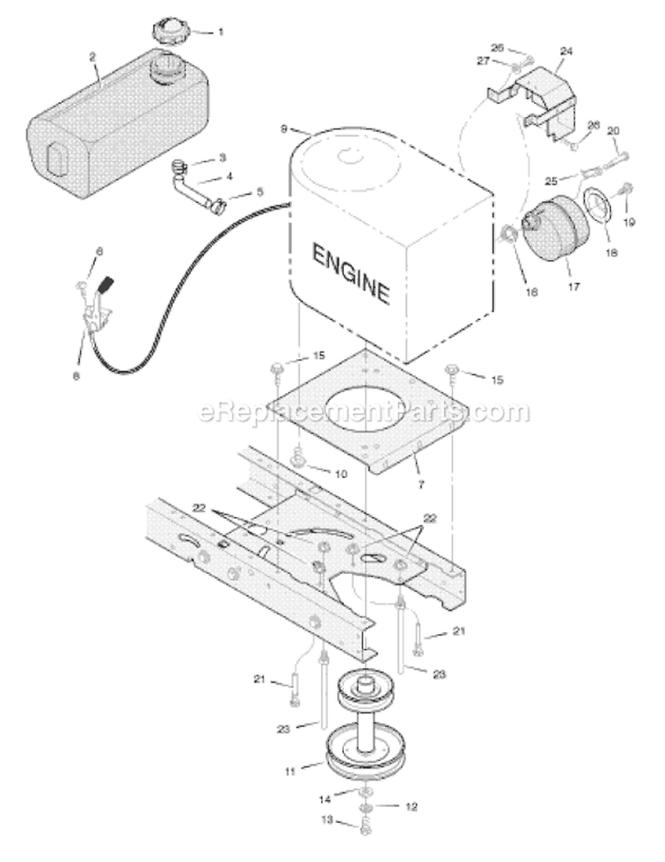 Page C Diagram and Parts List for 38516X53D  Murray Lawn Tractor