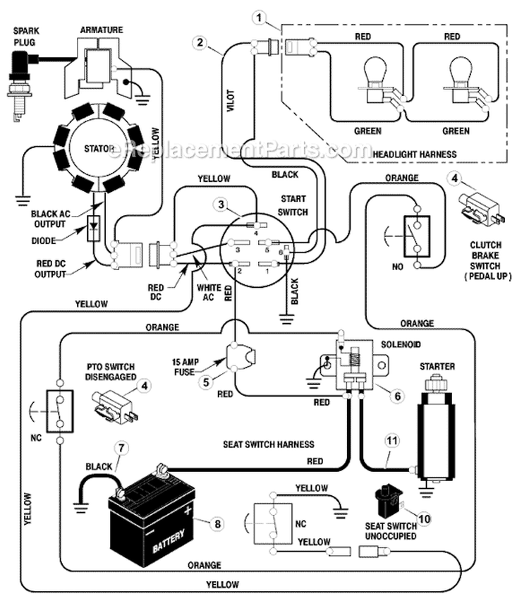 Page B Diagram and Parts List for 387000X00A  Murray Lawn Tractor